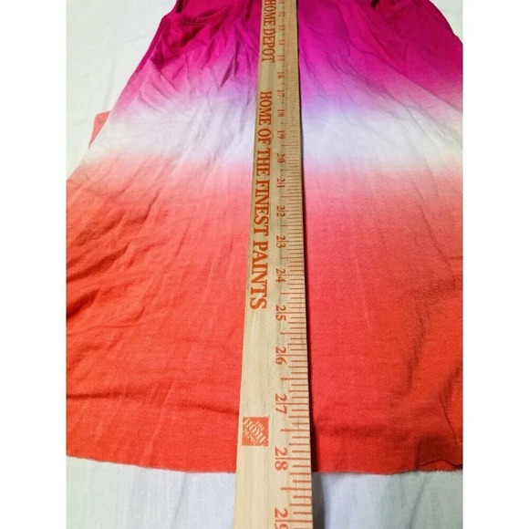 Young Fabulous Broke Tank Top Medium Ombré Racerback Ruched Draped Sheer Stretch - Picture 7 of 8